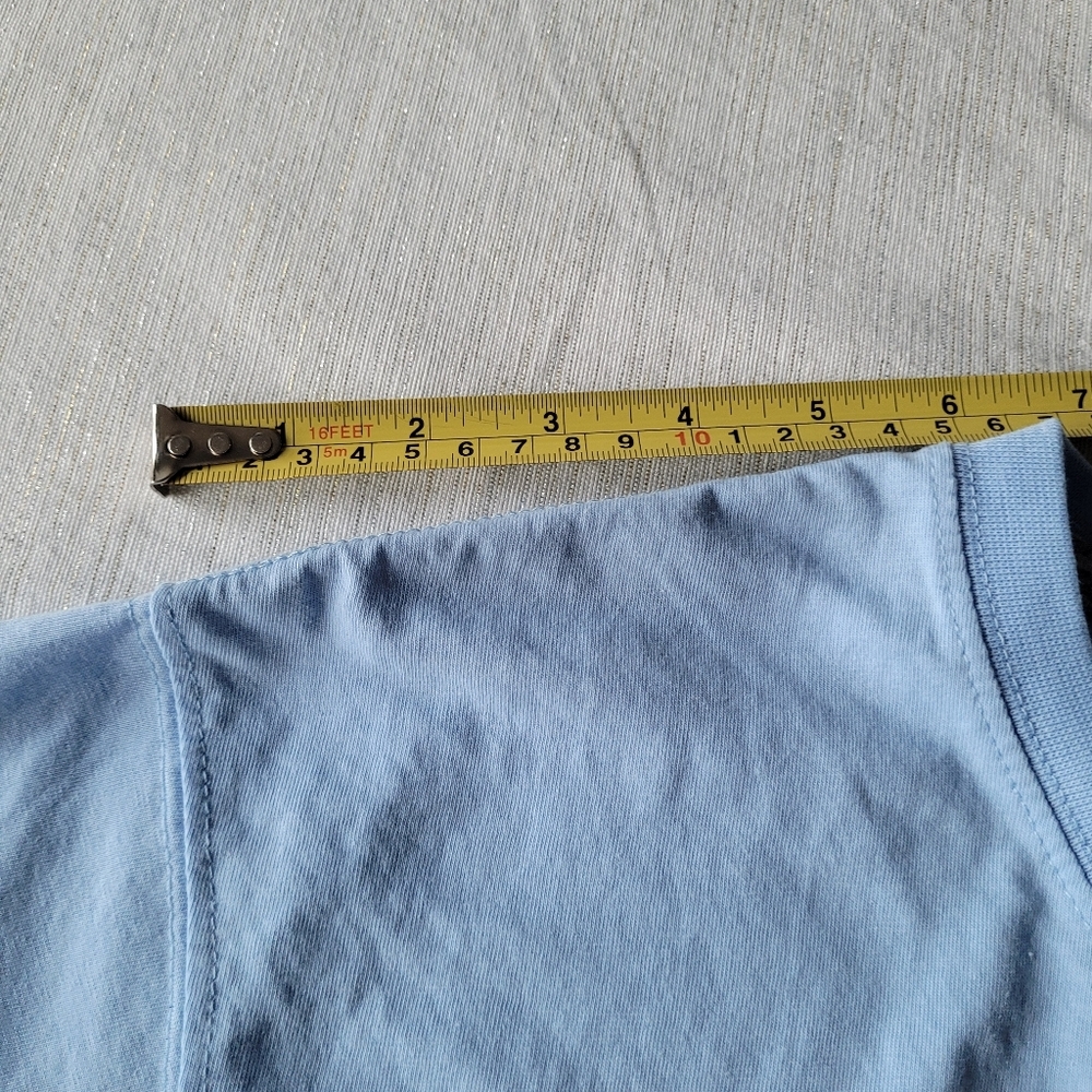 GOAT Light Blue Graphic Tee with Goat Patch Size L - Picture 7 of 9